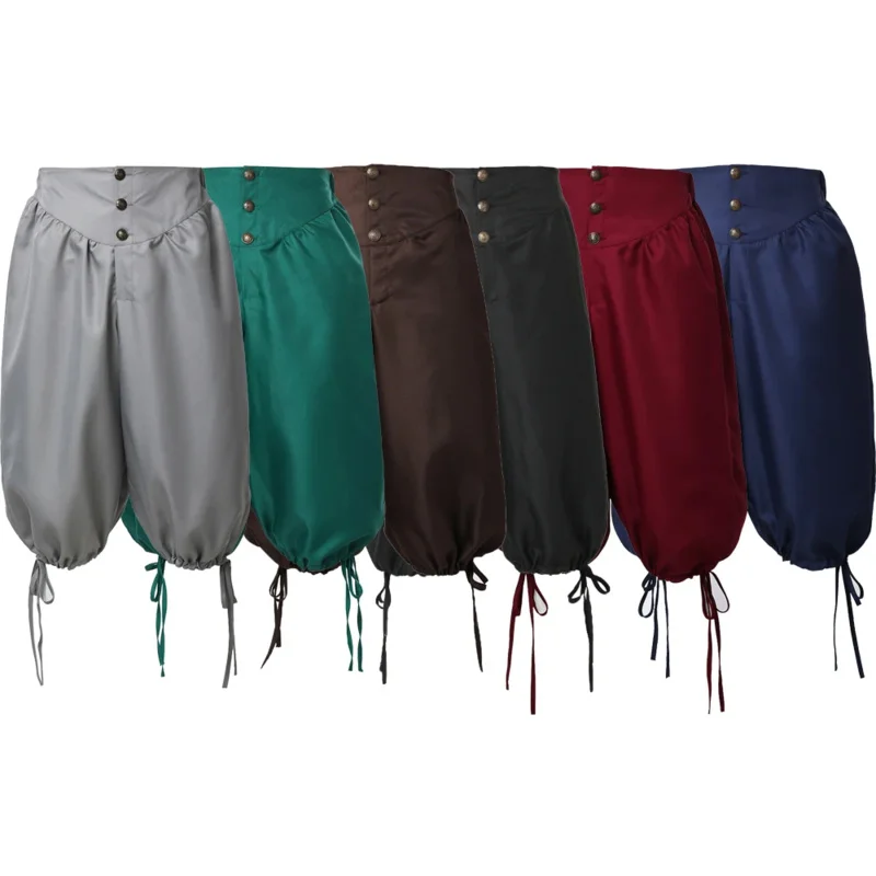 

Pirate Costume Breeches Pirate Pants Renaissance Medieval Viking Trousers Cosplay Back Lace Up Shorts