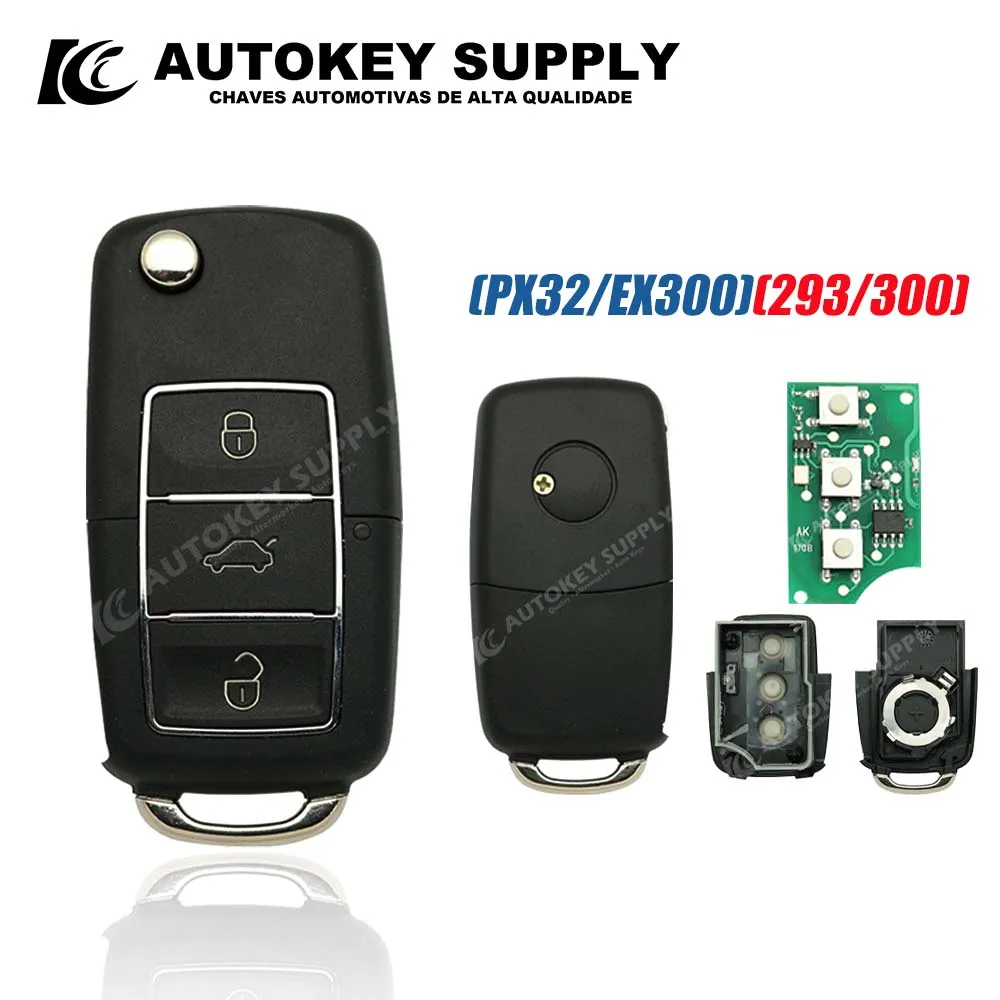 

Автомобильный ключ-брелок Autokeysupply PX32 293 EX300 330 360 с функцией программирования / Корпус автомобильного ключа / Полный комплект для управления Positron Flex (Бразилия)