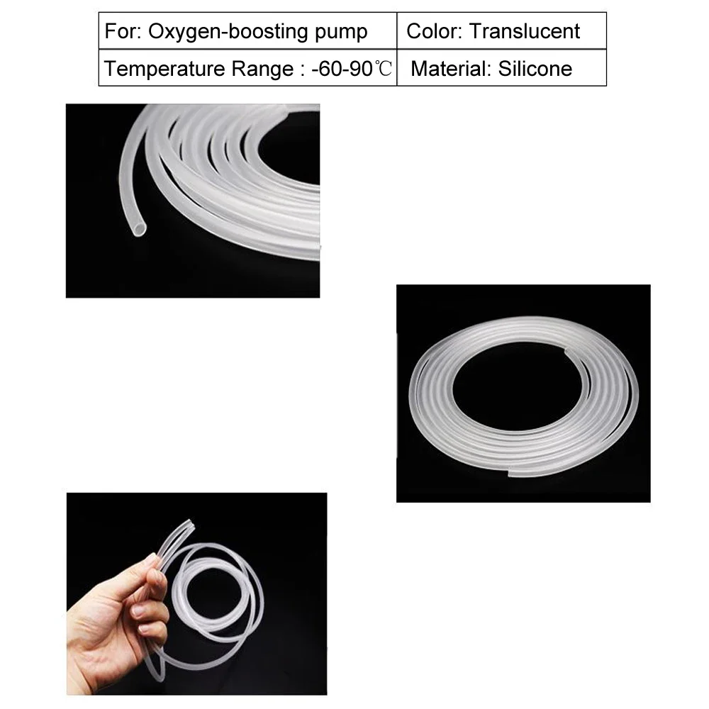 1M 3M 4*6mm Soft Silicone Oxygen Pump Hose for Air Bubble Stone Professional Aquarium FishTank Pond Pump Hot Sale 4-6mm