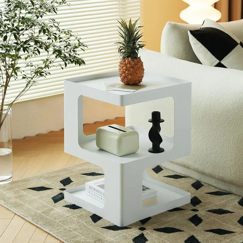 

Bedside Table Modern Simple Small Apartment Light Luxury Living Room Sofa Corner Mesas Bedroom Nightstands Furniture Iron Art