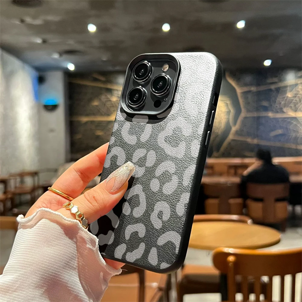 Серый чехол для телефона с леопардовым узором для Xiaomi Redmi Note 10 11 9 8/Redmi A1 A3 A5, противоударный чехол с защитой от царапин