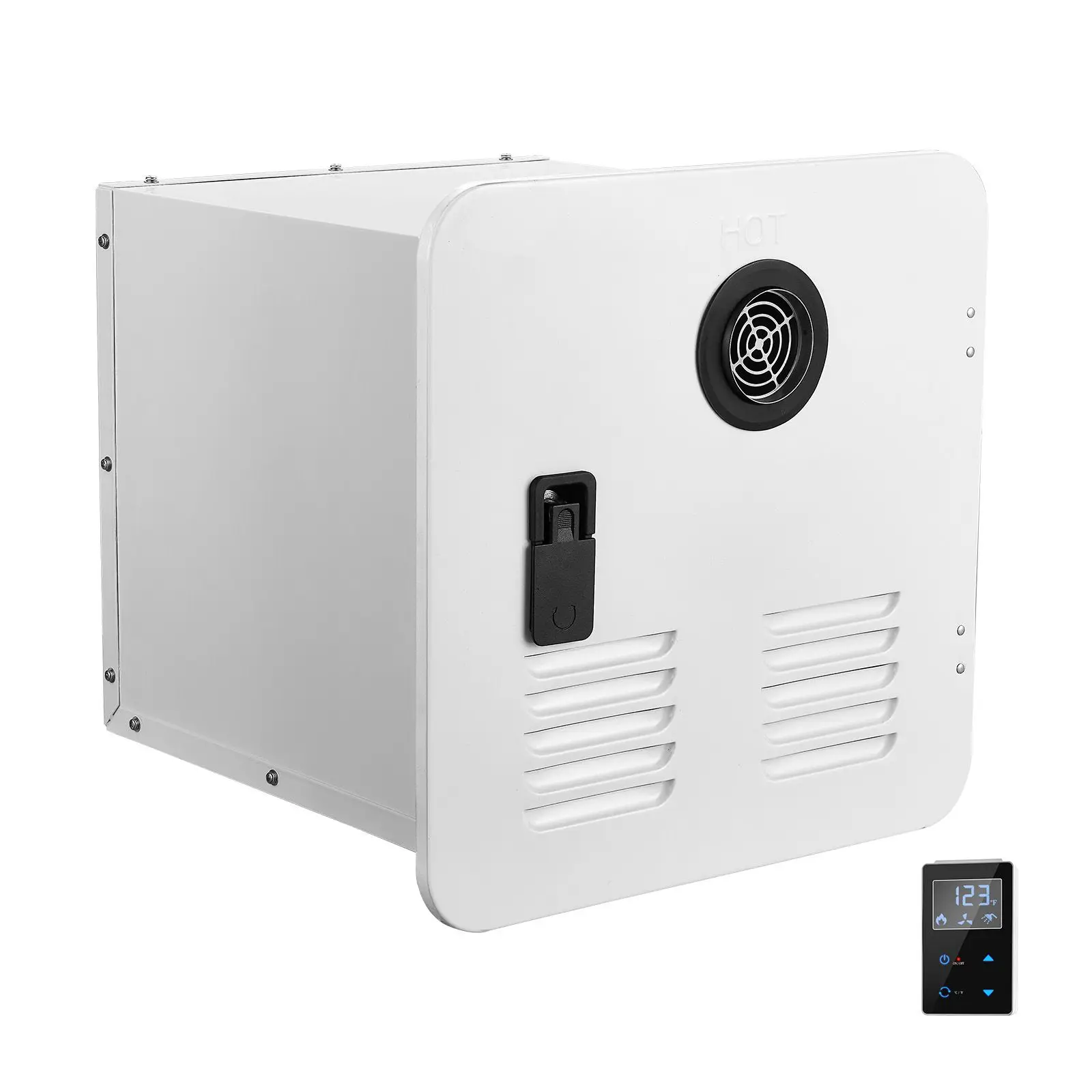 Optimized Comfort RV Tankless Water Heater 15 X 15 Inches White Door Instant Shower Remote Controller Perfect Performance