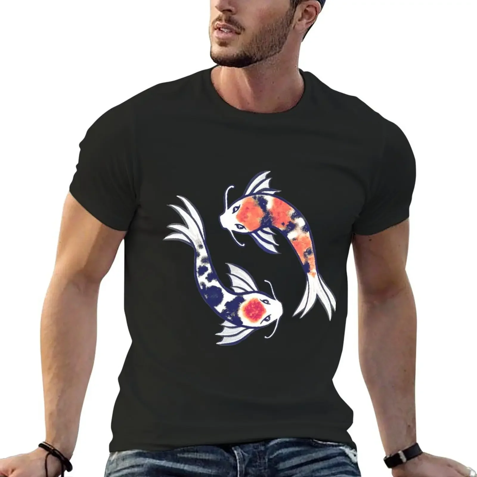 

Swirling Koi T-Shirt vintage anime shirt shirts graphic tee shirts men graphic