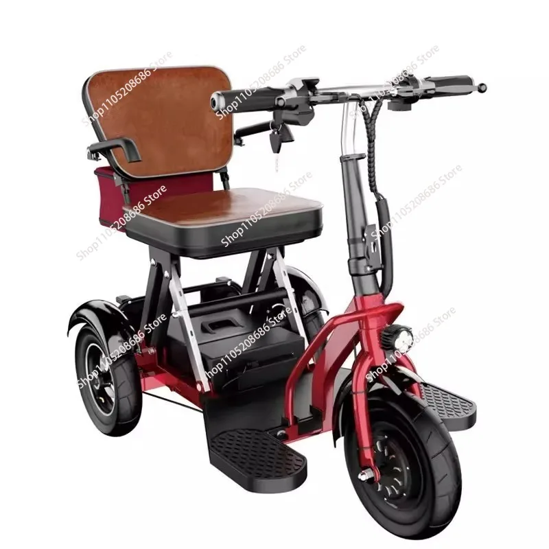Elderly leisure electric tricycle scooter folding electric vehicle adult small mini disabled car