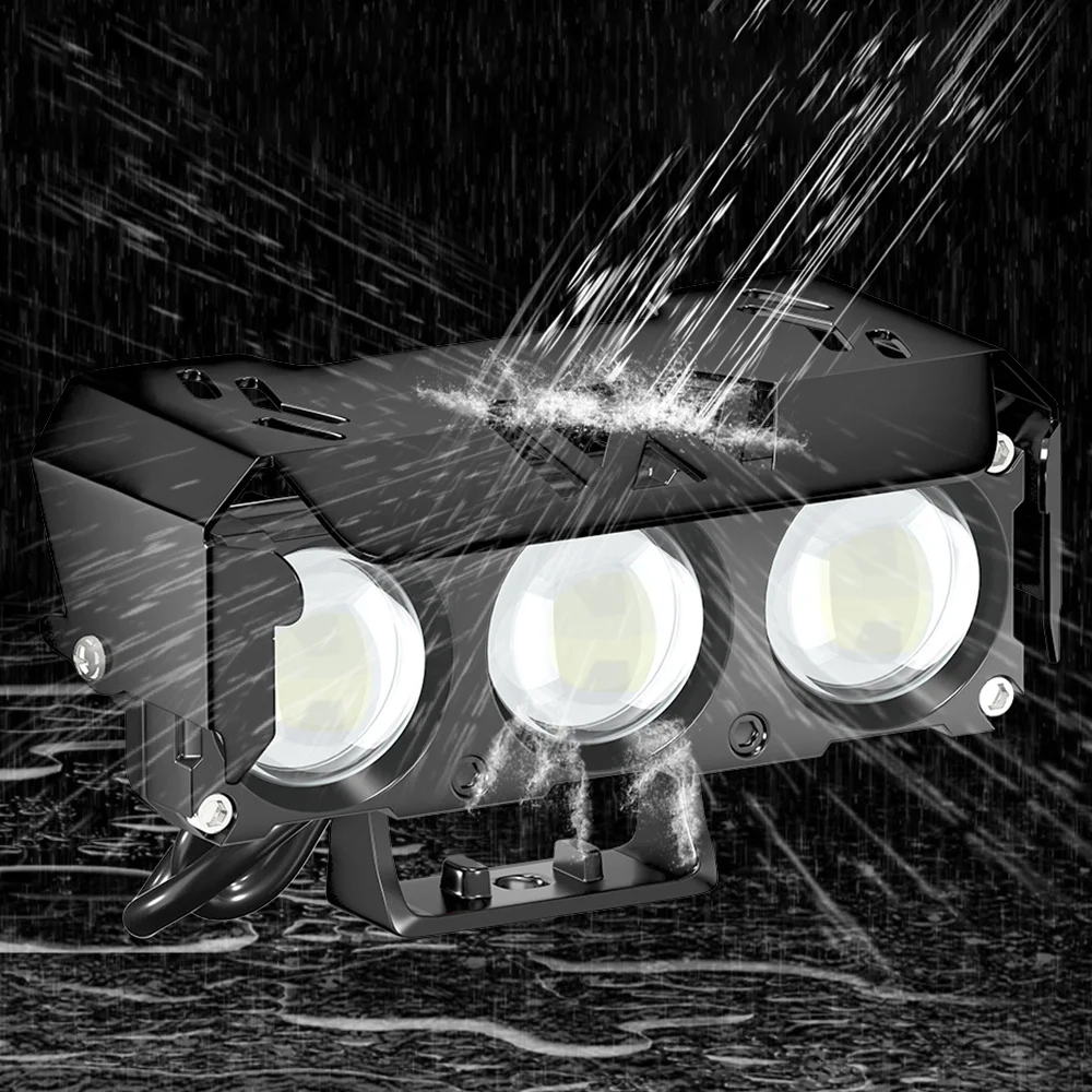 ضوء عمل 12 وات 3LED - مفتاح بارد/دافئ، مصباح أمامي للطرق الوعرة، للسيارة/موتو/جيب/SUV، جزء عصري #4