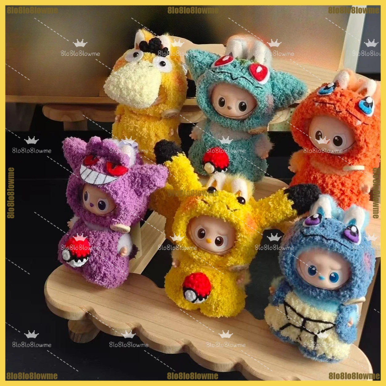 

Мини-плюшевая кукла 10 см, одежда ручной работы Labubu 4,0, одежда с рисунком Пикачу Чармандер Psyduck, модные аксессуары для кукол, подарок