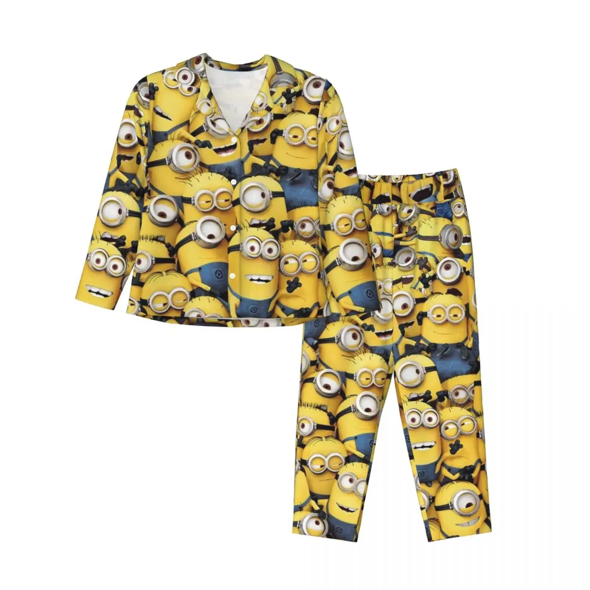 Minions Women Pajamas 2 Pieces Set Loungewear pyjama pour femme