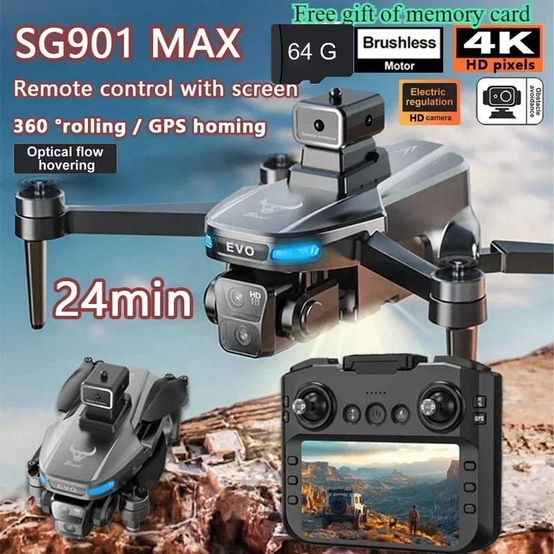 

SG901 MAX 4K HD ESC Camera Drones 360°Rolling Optical Flow Obstacle Avoidance 5G GPS WIFI Brushless Motor Folding Rc FPV Dron