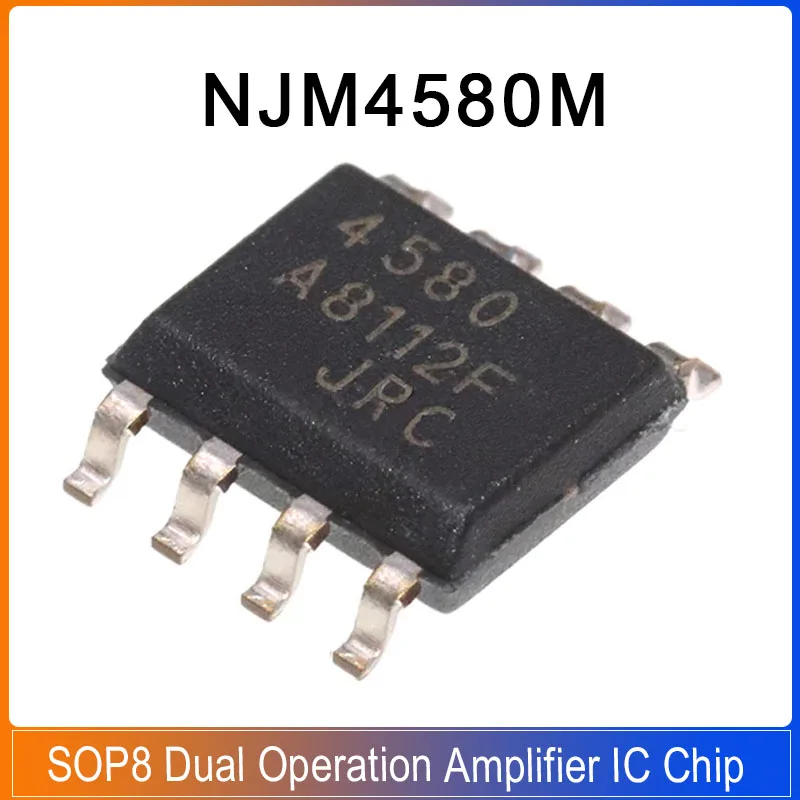 10-100pcs NJM4580M NJM4580D JRC4580 SOP-8 Patch 8-pin dual transport Dual Operation Amplifier IC Chip