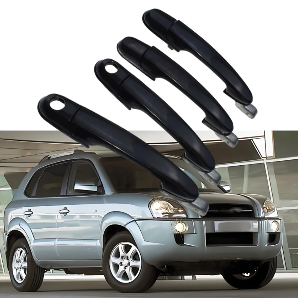 

4pcs Outside Exterior Door Handle Front Rear Left Right for Hyundai Tucson 2005 2006 2007 2008 2009 82650-2E000 82660-2E000