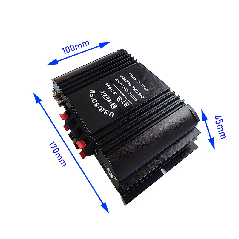 4 Channel HiFi Sound Amplifier Digital Audio Bluetooth Amplifier 1600W Peak Power Karaoke Player FM Radio Support Remote Control