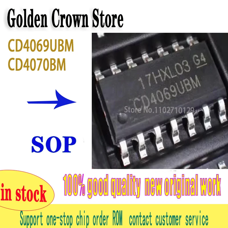 10 Pcs/Lot  CD4069UBM SOP14 CD4069 CD4070BM CD4070B CD4070  SOP-14 SOP New and Original In Stock