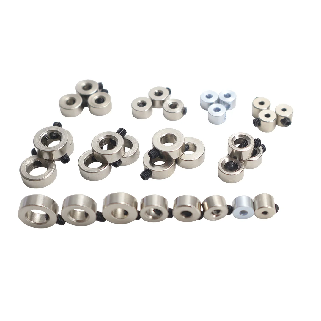10PCS 1.6mm 2.1mm 3.1mm 4.1mm 4.6mm 5.1mm 6.1mm RC Model Metal Wheel Lock Collar Shaft Axle Bushing for Landing Gear Stopper 2.6