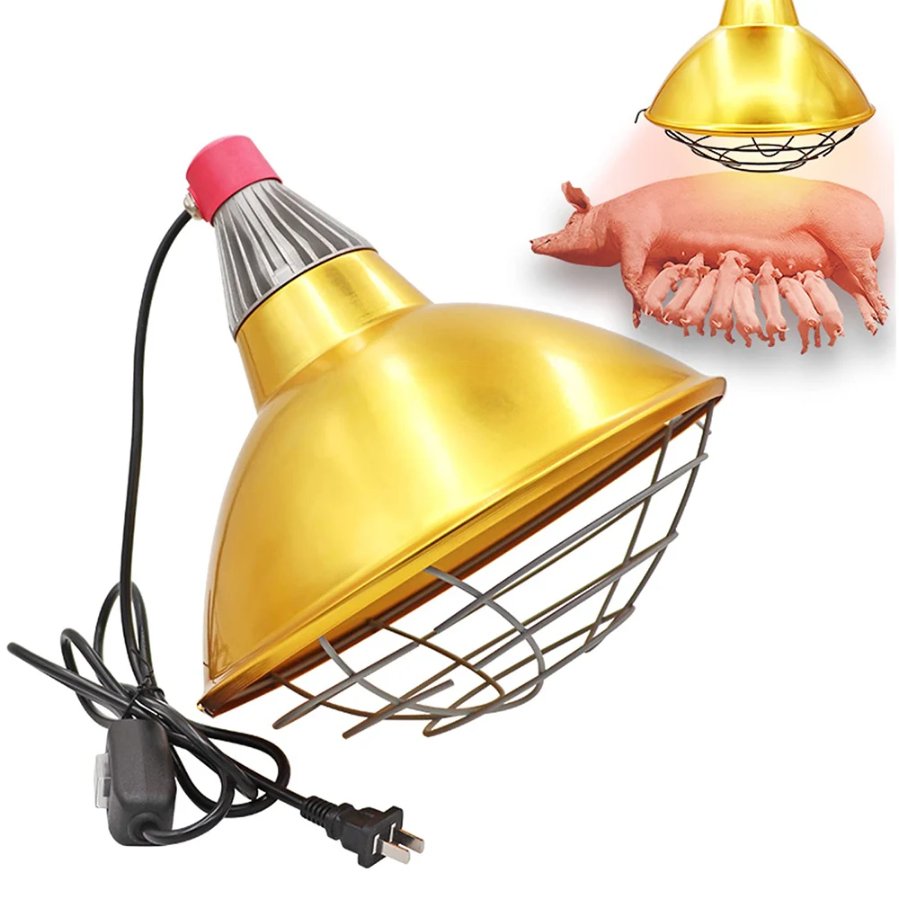 

220V E27 Poultry Heat Preservation Lampshade Ceramic Heating Bulb Lampshade Chicks Piglets Livestock Farm Feeding Supplies