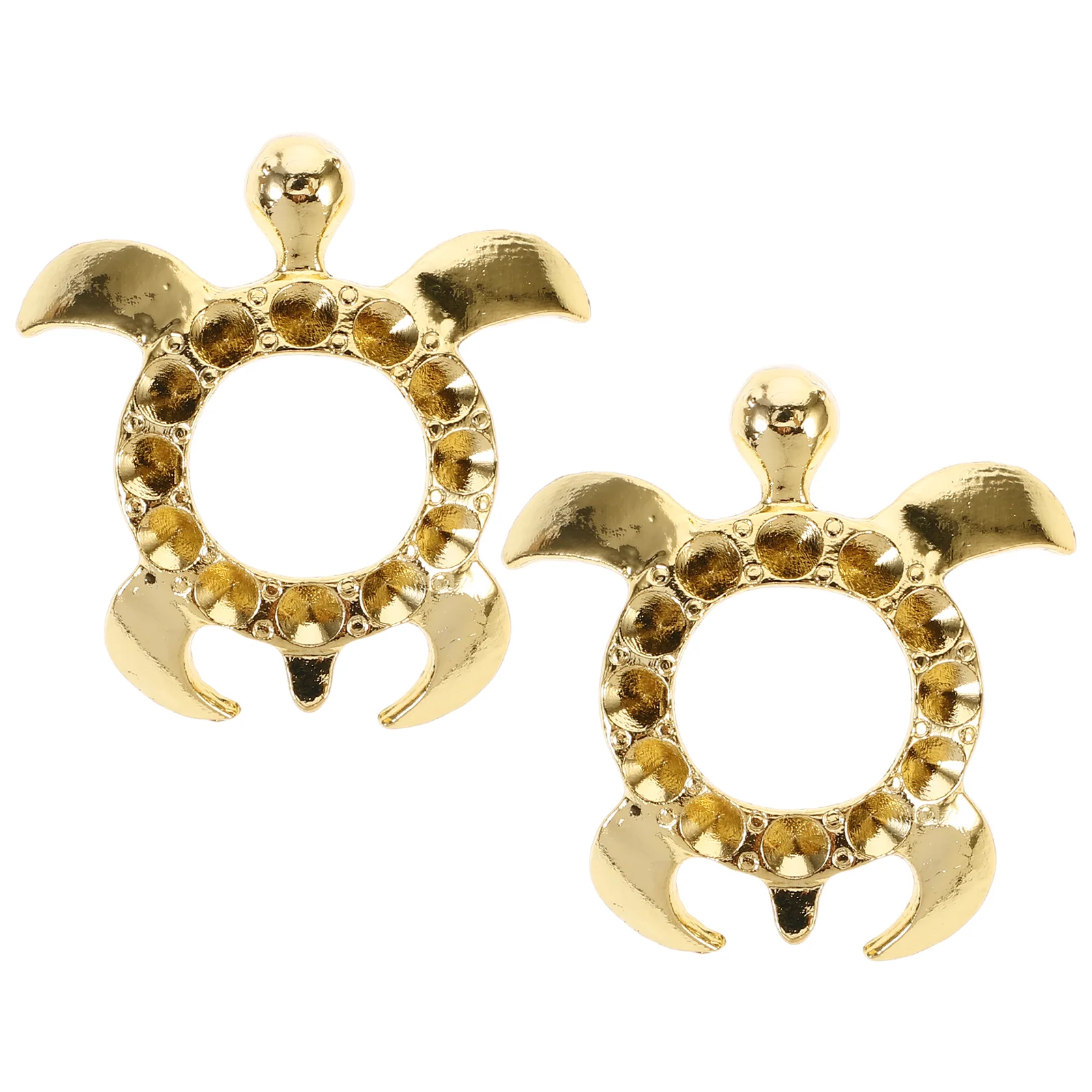 

2 Pcs Golf Balls Baby Turtle Toy Crystals Stand Desktop Decorative Crystal-ball Pedestal Decorations Golden Display Stands for