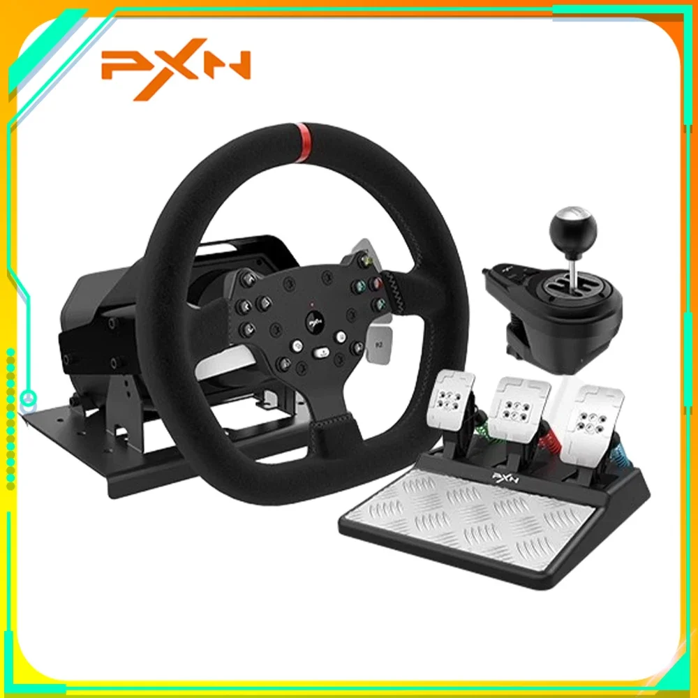 

Original Pxn V10 Steering Wheel Gaming Controller Wired Force 900 Rotation Game Steering Wheel For Ps3/Ps4/Switch/Xbox Man Gifts