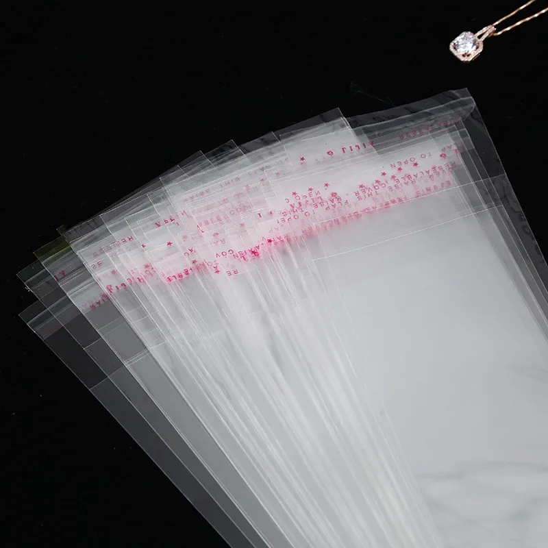 1000pcs Transparent Cellophane Bags Jewelry Gift Self Adhesive Bag Of Sweet Candy Cookie Packaging Resealable Small Plastic Bags