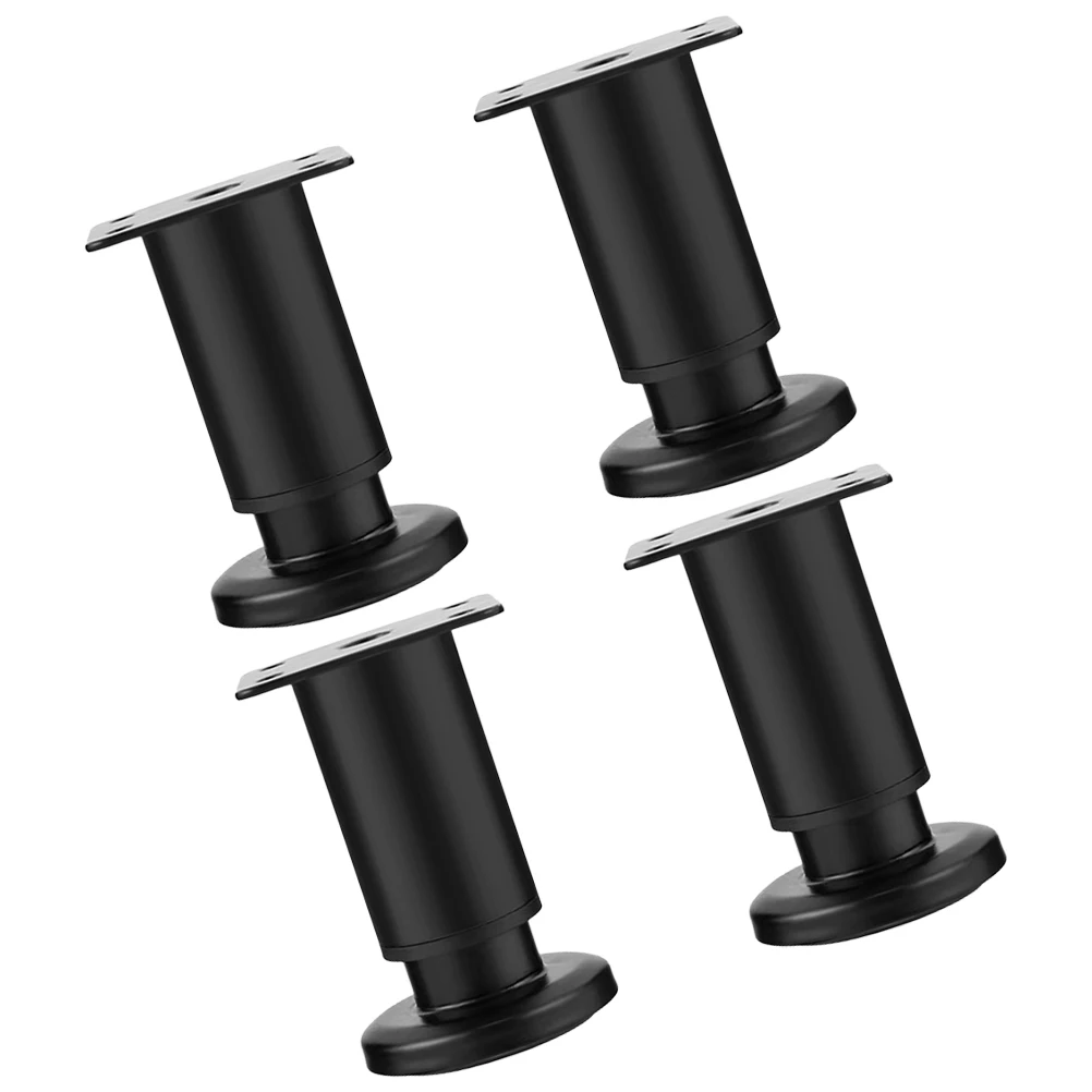 

4 Pcs Bed Frame Support Legs Furniture Leg Extenders Table Height Adjustable 8 12cm Black For Desk Wardrobe