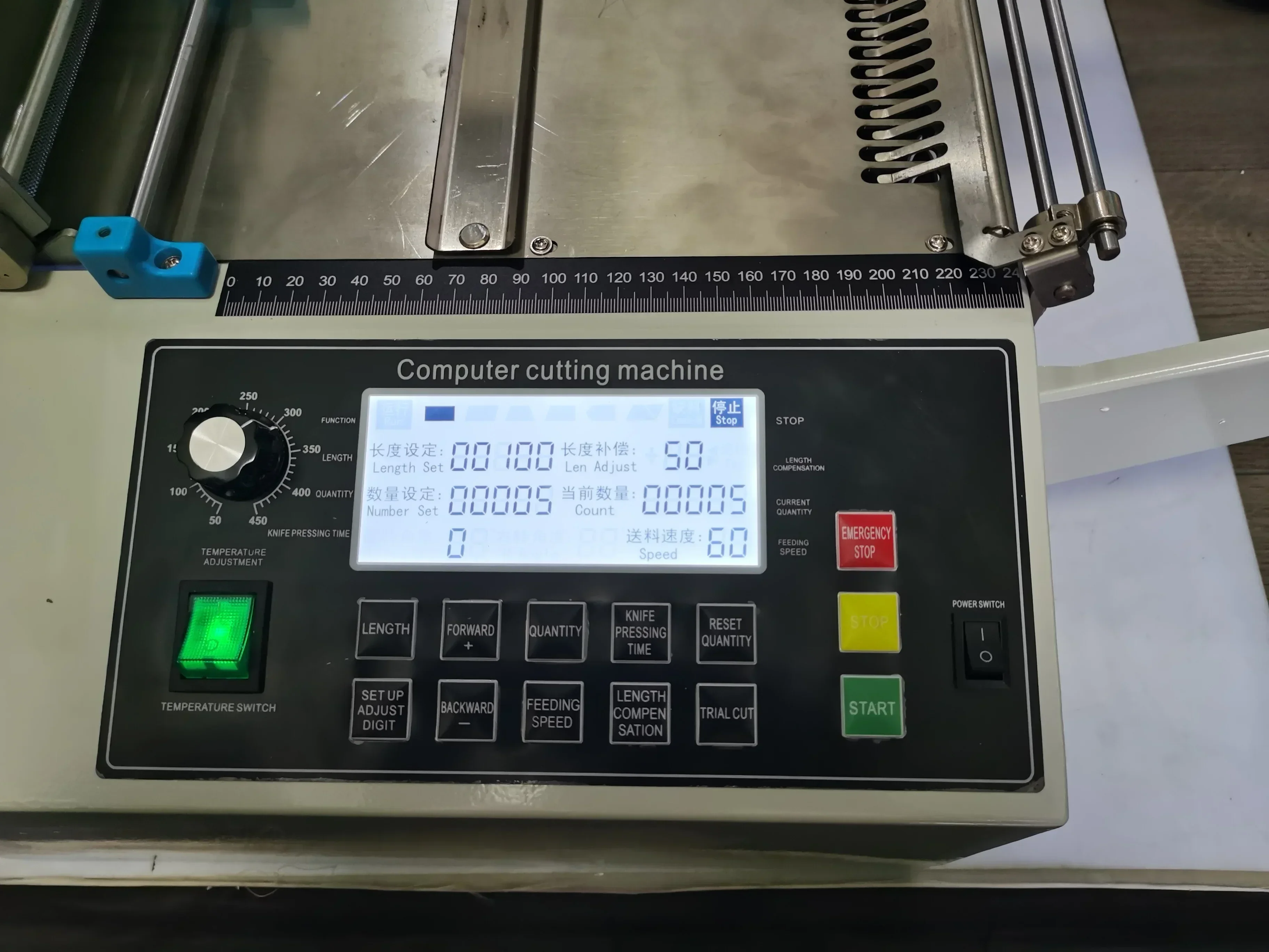 

320T computer automatic cold and hot Cloth belt cutting machine, magic adhesive tape zipper webbing elastic belt cutter Hot sa