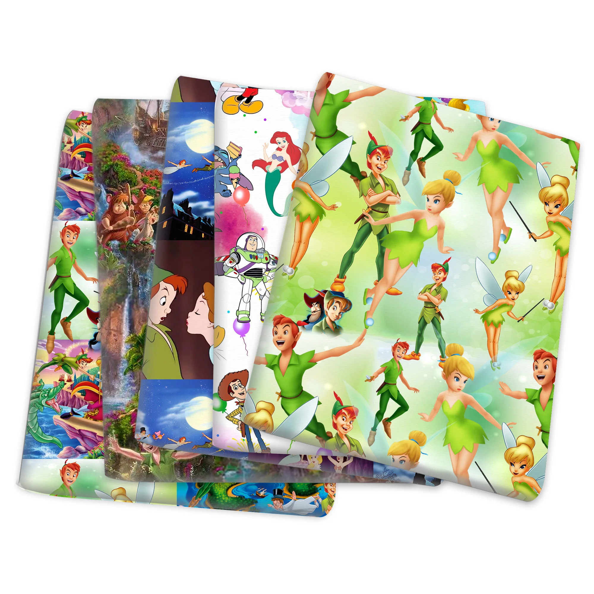 

50*145cm Disney Tinkerbell Polyester Pure Cotton Material Patchwork Tissue Sewing Quilting Fabrics Needlework Bag