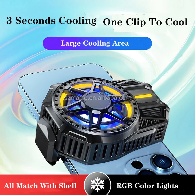 Newest X20 Semiconductor Phone Radiator Cooler Cooling Fan Portable Fast Cooling for Gaming for 4-7 Inch Phones