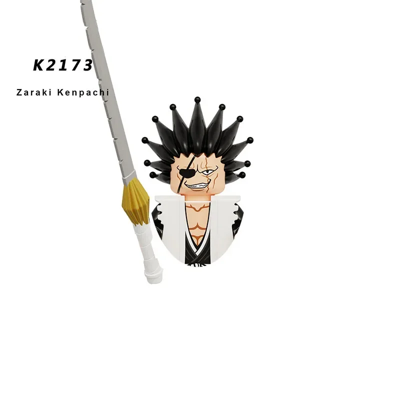 Bloco de construção kdl824, zangetsu, uzaki kenpachi, kurotsuchi, mayuri, uiquiorra, brinquedo de aniversário para o menino