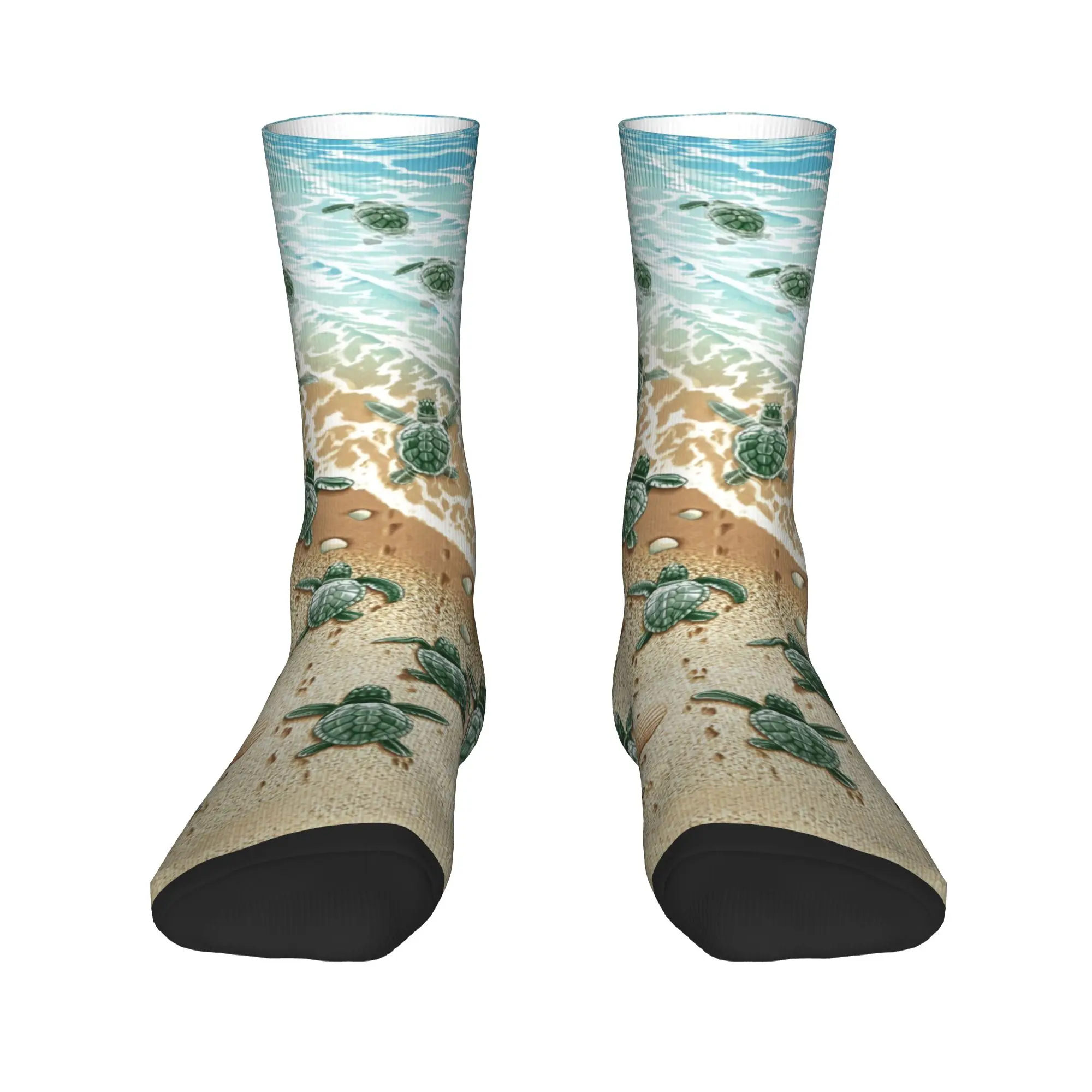 جوارب مضحكة لسباق السلامة على شكل سلحفاة بحرية، جوارب مطبوعة ثلاثية الأبعاد للرجال والنساء