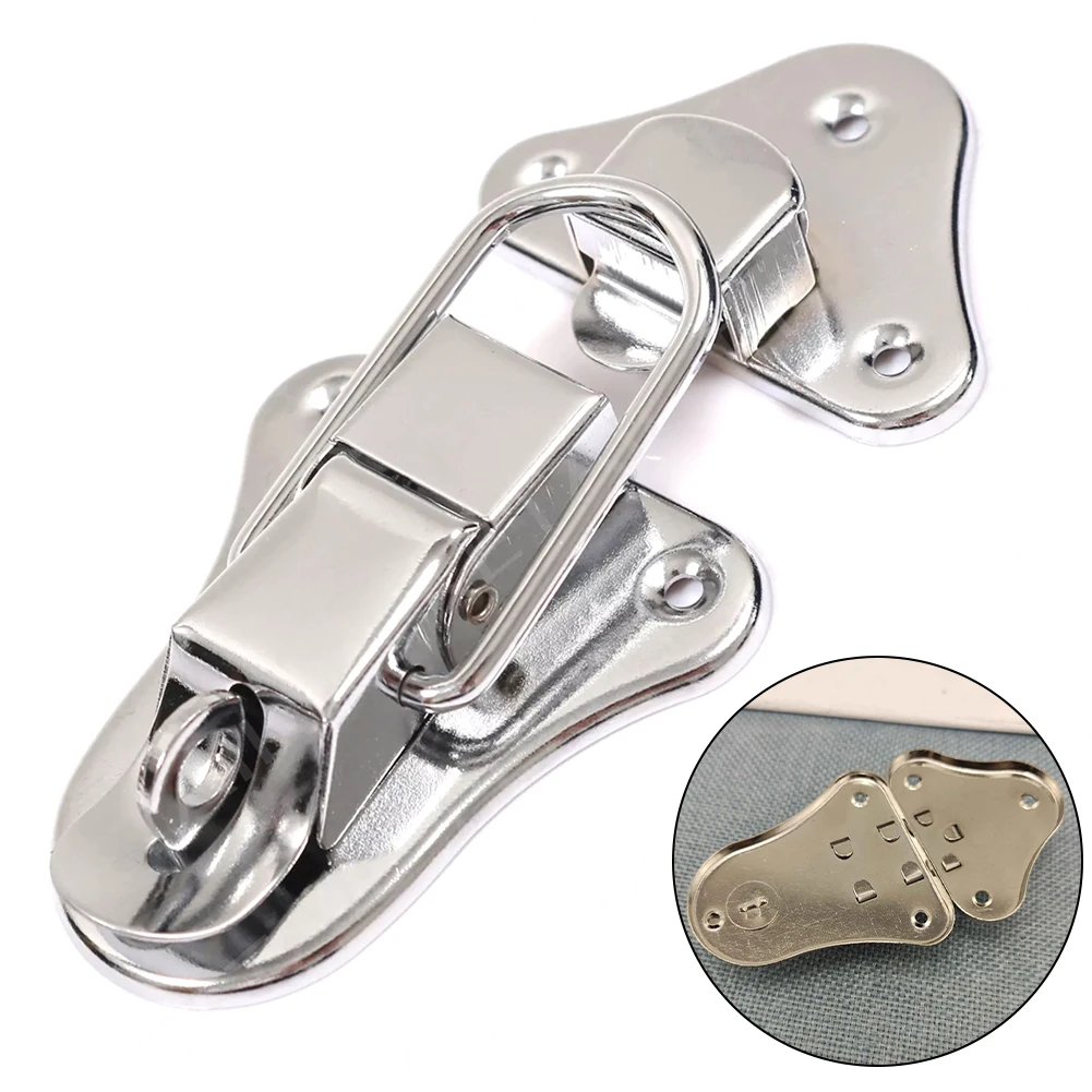 Padlockable Buckle 95mm*52mm Chrome Buckle Lock Silver Color Versatile Use 52mm Width 95mm Size Easy Installation