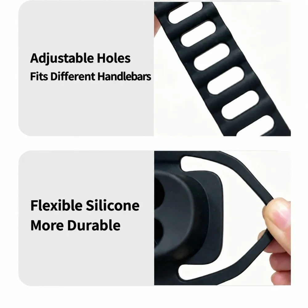 Silicone Bike Phone Holder Anti Shake Elastic Strap Bicycle Speaker Stand Lightweight Anti Slip Handlebar Phone Mount