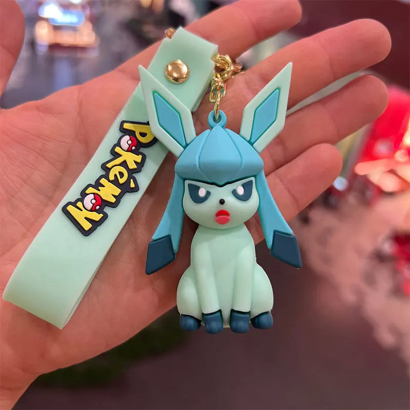 Pokemon Schlüssel bund Anim Figur Cartoon Eevee Schlüssel ring PVC Puppe Auto Schlüssel anhänger Modeschmuck Pikachu Tasche Anhänger Großhandel Kind Geschenk