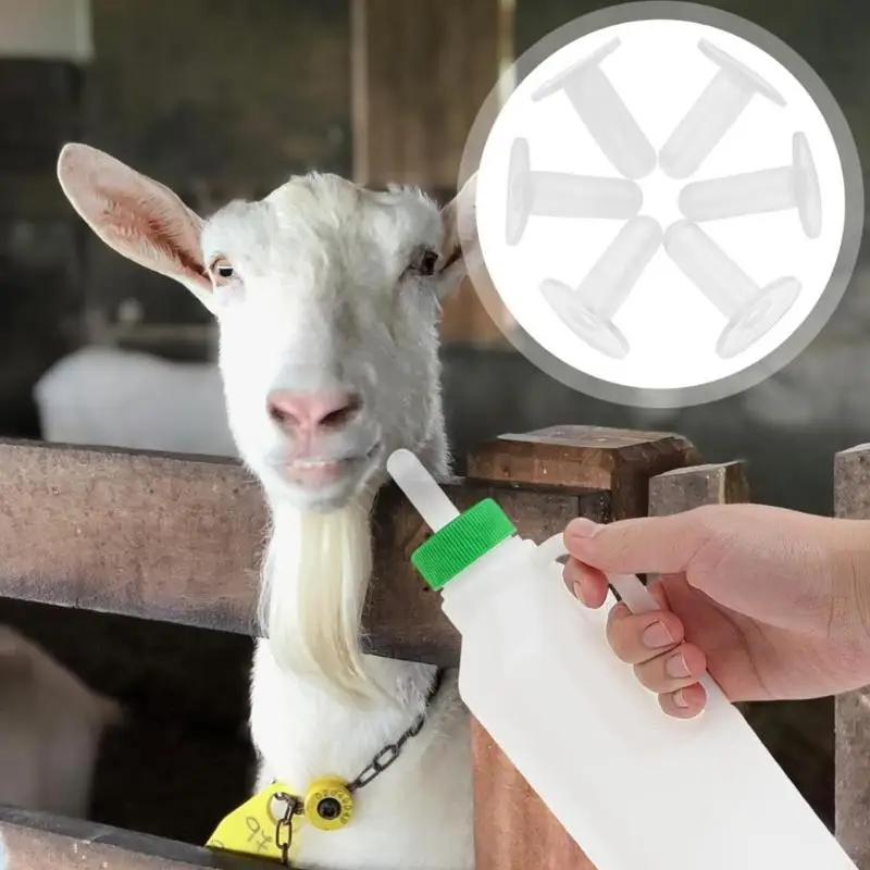 Bauernhof Tier Pflege Flasche Kunststoff Silikon Vieh Fütterung Flasche Mit Messung Markierung Für Baby Ziege Schweine Kuh 37JD
