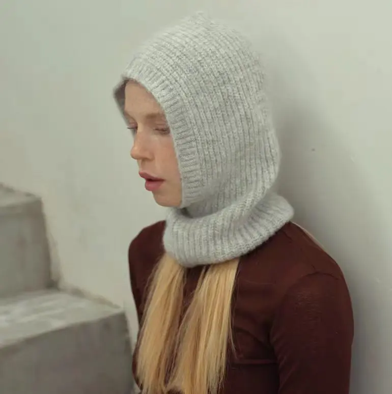 Luxury Cashmere & Alpaca Balaclava Women's Winter Face Mask & Beanie for Extreme Cold 3