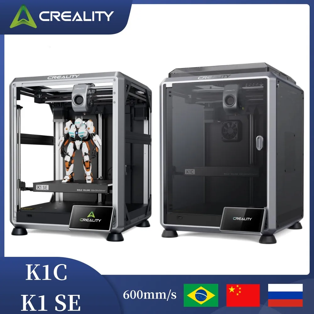 3D-принтер CREALITY K1C, максимальная скорость 600 мм/с, камера с искусственным интеллектом, комплект экструдера без засорения, три метра, насадка