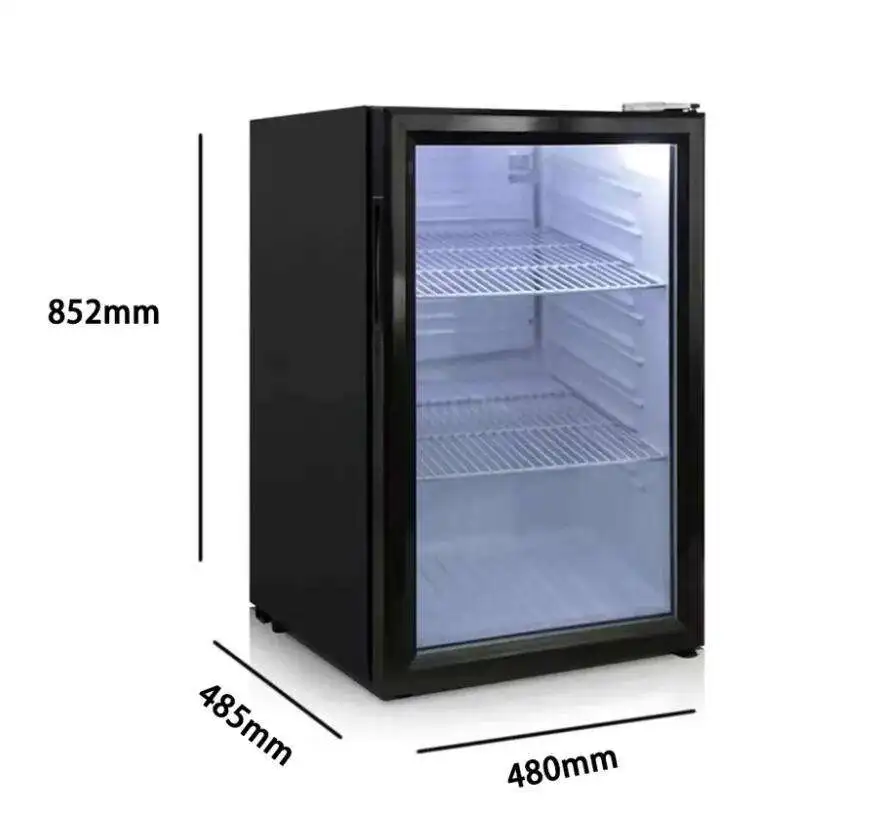 High Quality Glass Door Mini Refrigerators Upright Small Commercial Portable Refrigerator For Hotel Room