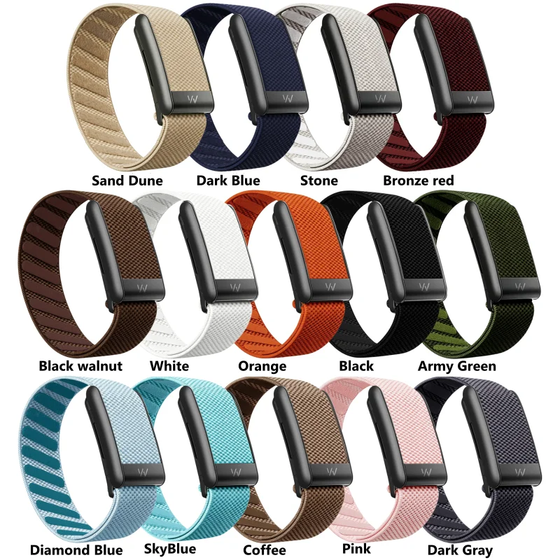 Woven Nylon Elastic Replacement Wristband For Whoop 5.0/MG Metal Buckle Sports Strap Multi Color Soft Breathable