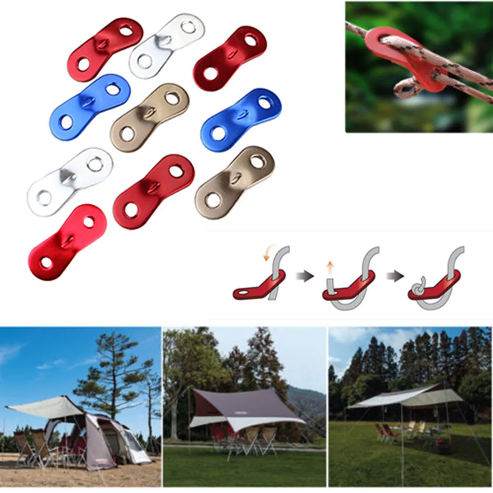 Colorful Chain Link Connector Outdoor Multipurpose Tent Part Camping Hardware Lightweight Rigging Component Windproof Rope T1