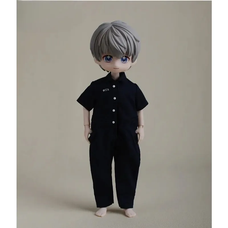 【Nur Kleidung】Modischer, lockerer, lässiger, kurzärmeliger Overall im Maßstab 1:12 für 6-Zoll-BJD-Actionfiguren-Körpermodelle – Detail 6