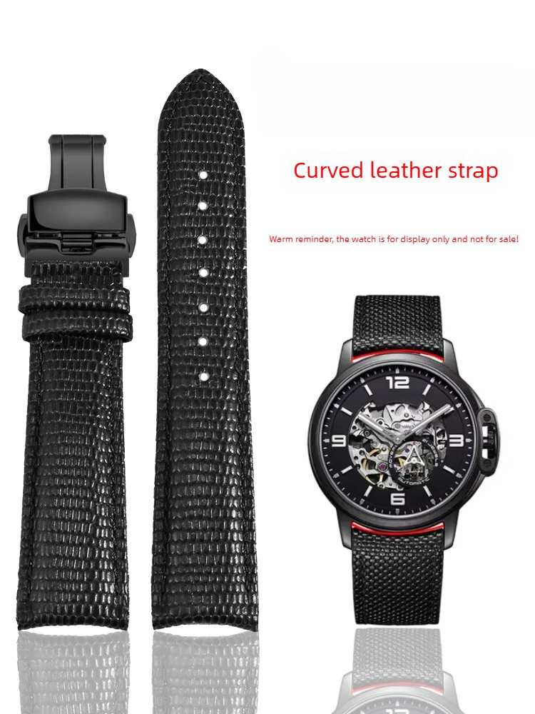 Suitable for Rossini Medal Series Arc Lizard Pattern 5793B04B 9633B04B Leather Watch Strap 21mm