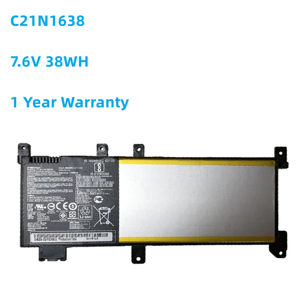 New Laptop Battery C21N1638 7.6V 38WH For Asus VivoBook 14 X442UA X442UQ X442UR X442UN X442UF F442U A480U Notebook