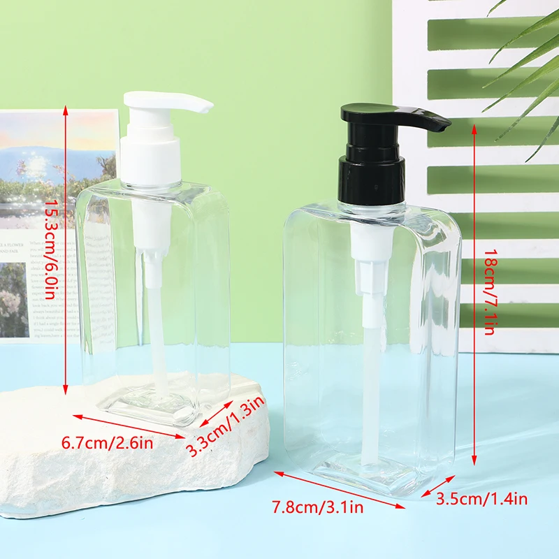 Soap Dispenser Bottle Bathroom Liquid Shampoo Shower Gel Bottle Refillable Storage Container Soap Press Empty Bottles view 6
