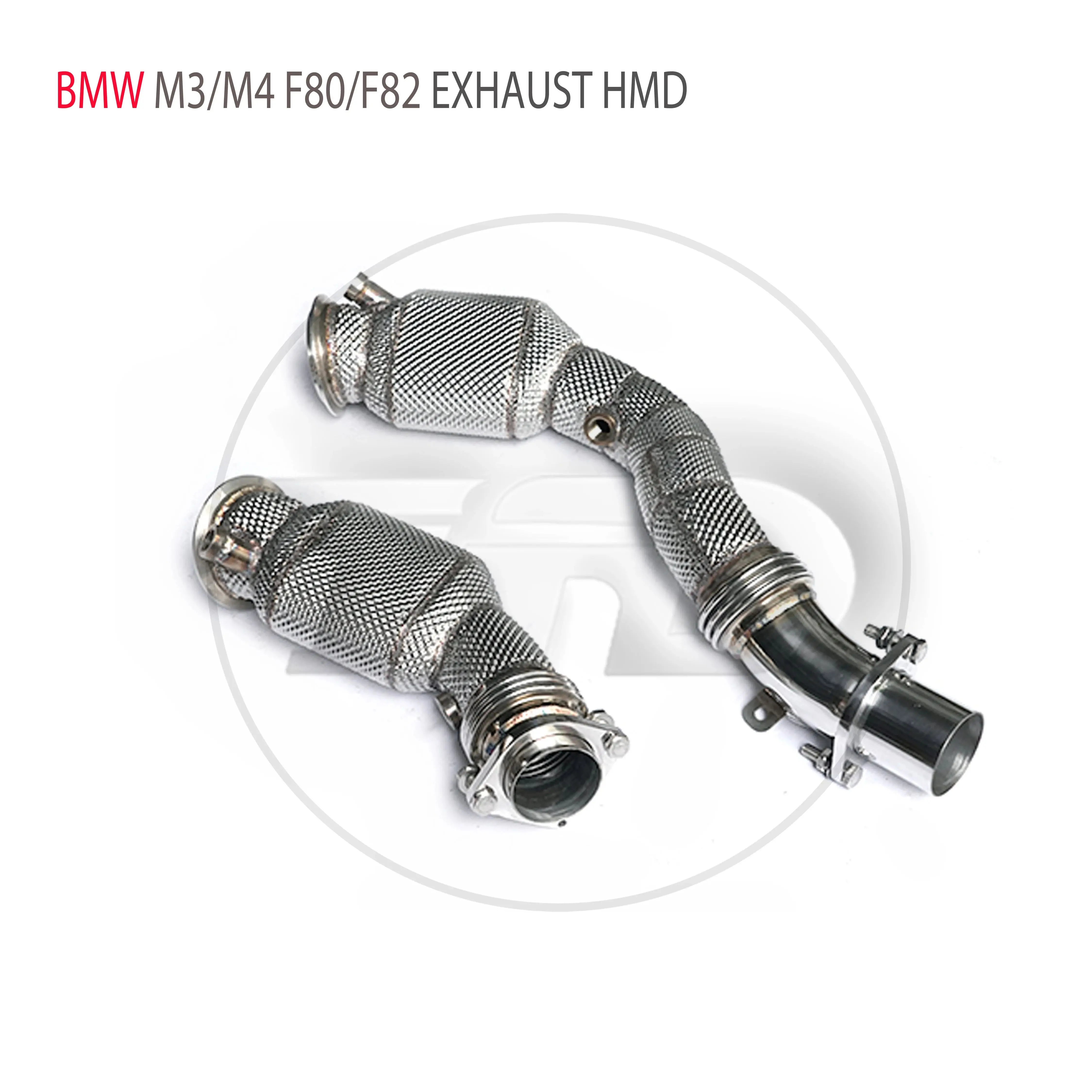 

HMD Exhaust System High Flow Performance Downpipe for BMW M3 M4 F80 F82 With Catalytic Header Without Thermal Insulation