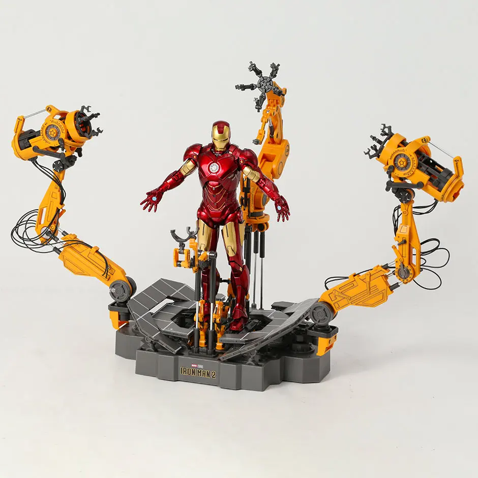 In Stock ZD Marvel Iron Man MARK IV with Suit-up Gantry PVC Action Figure Model Doll Toy Colletible Figurals Toy Collection Gift