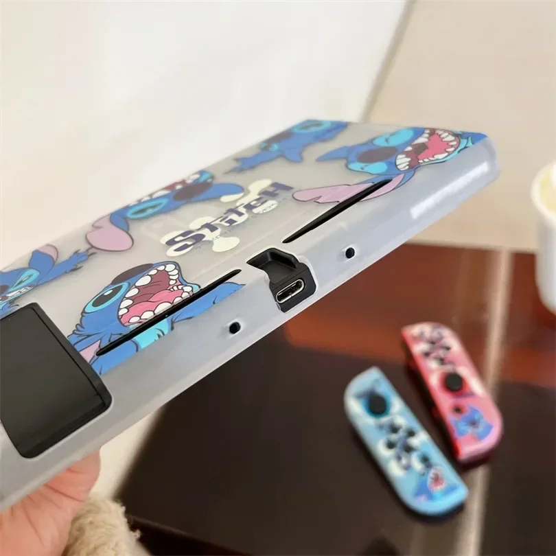 Disney Stitch  For Switch Case Shell Protective Split Housing Box For Nintendo Switch Accessories NS Console TPU Fundas