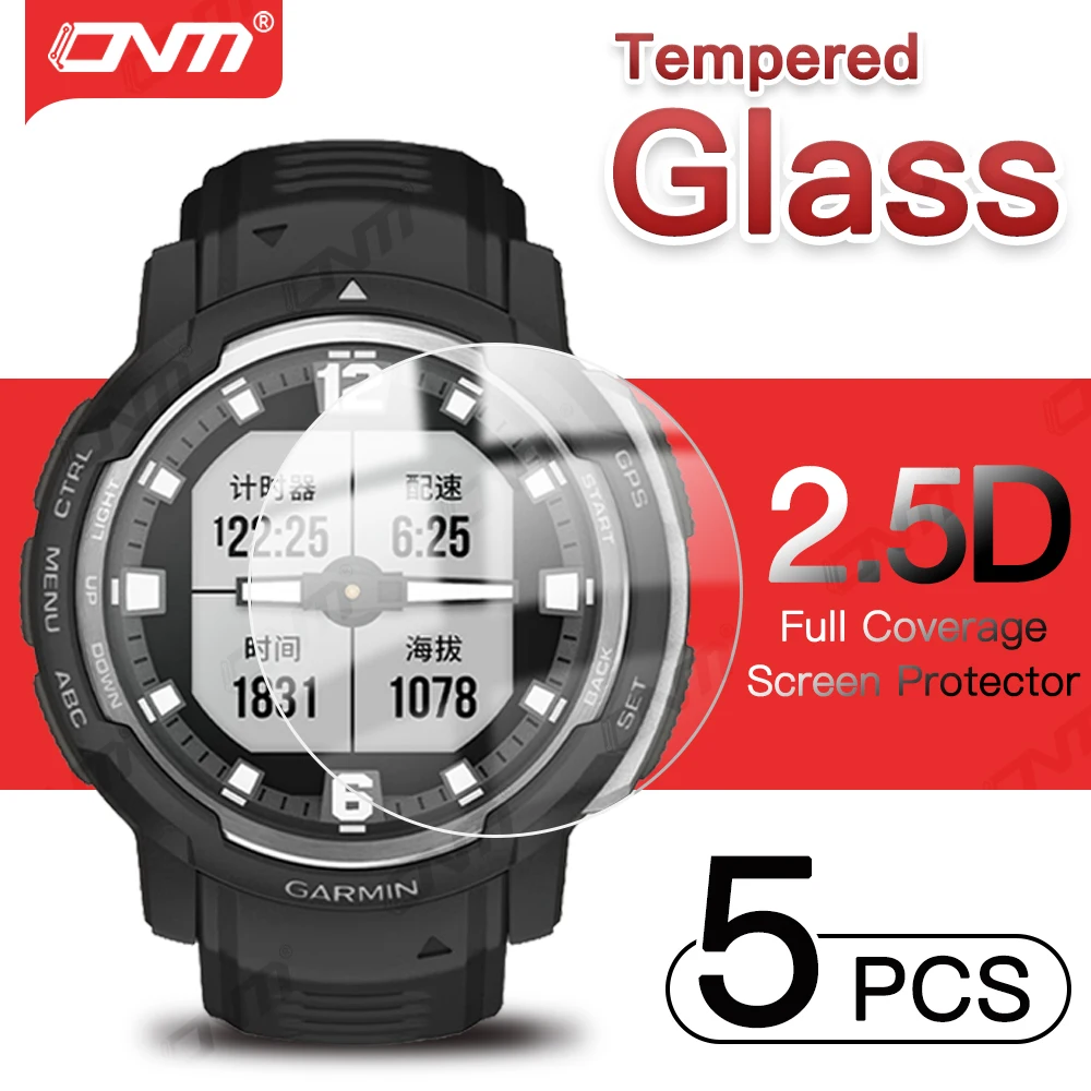 2.5D Screen Protector for Garmin Instinct Crossover Tempered Glass Protection for Garmin Crossover Anti-scratch HD Glass Film