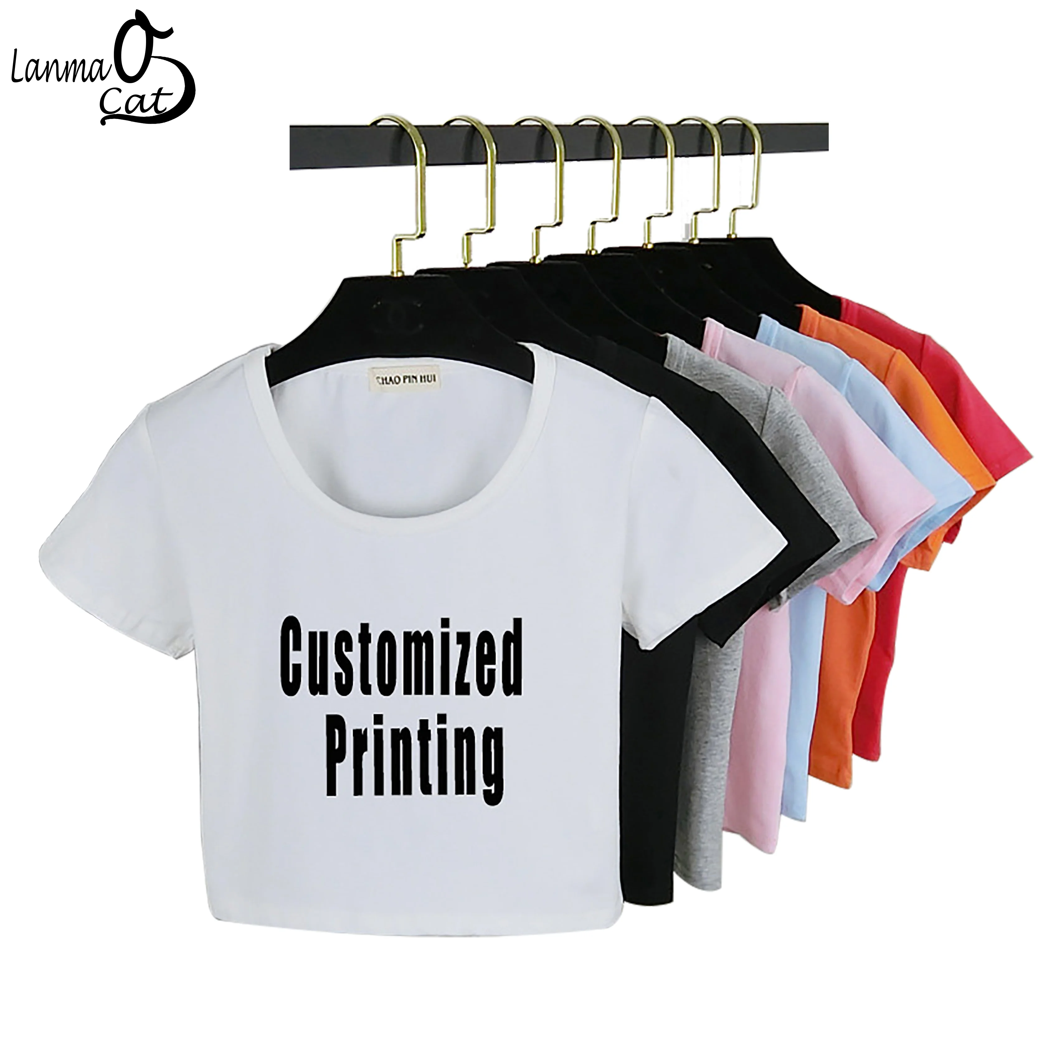 Do It Yourself Custom Printed Crop Top For Young Women Summer Breathable Cotton Short T-shirts Clothing Girl's Fashion