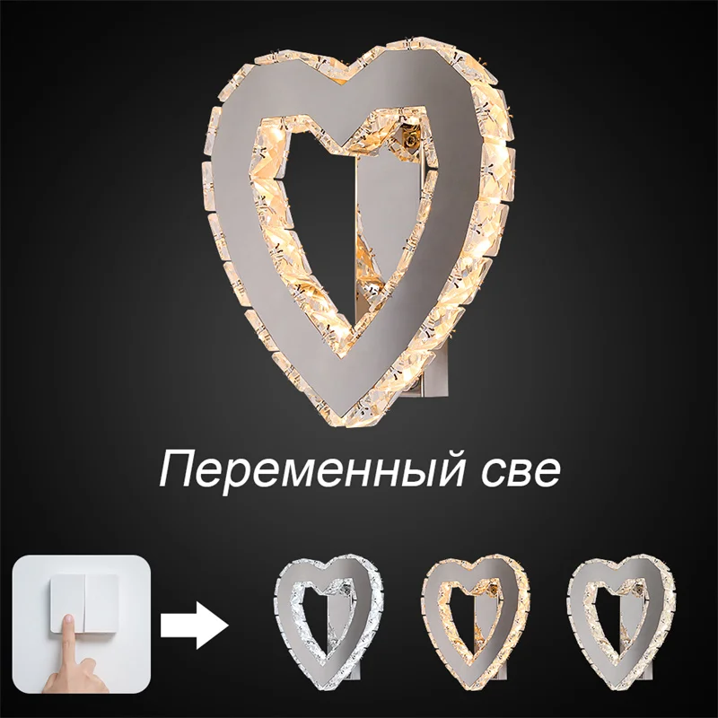 10w-ledクリスタルウォールランプ-モダンウォールスコンスライト-ポーチ廊下クロークルーム照明-3灯式-寝室装飾-ベッドサイドランプ