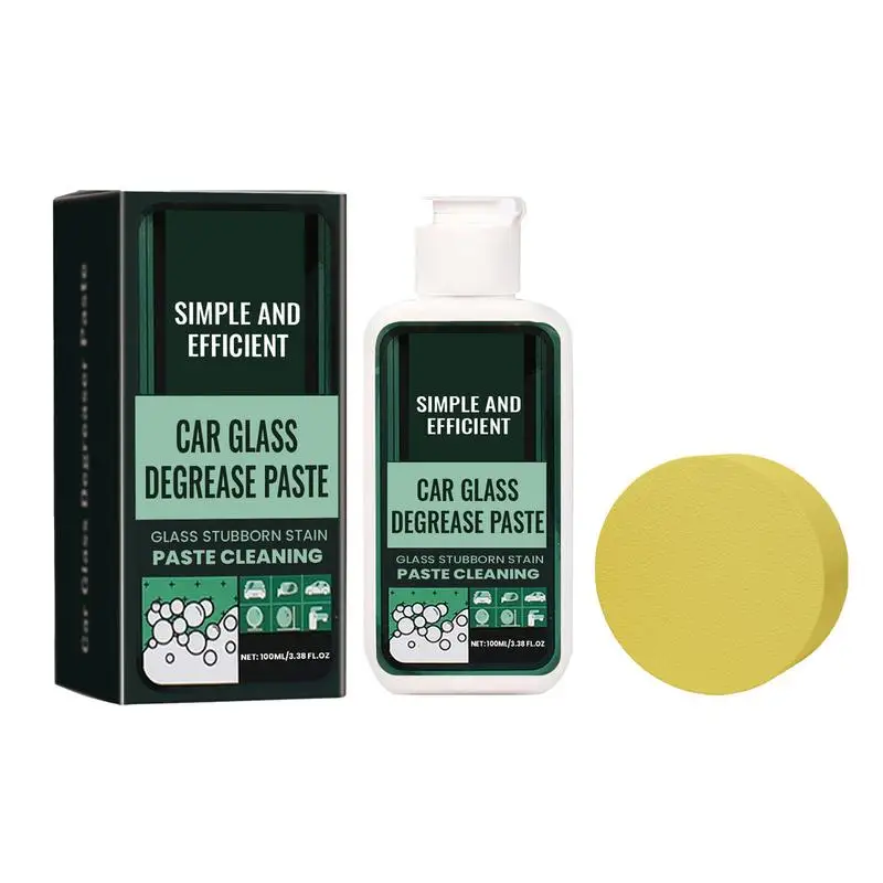 

Car Glass Oil Film Cleaner 100ml Auto Glass Cleaning Refurbishing Agent Multi-Functional Refurbishing Care Agent For Removing