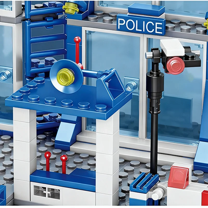 SWAT Police Station militaire ville modèle ensemble Prison voiture policier bateau figurines modèle blocs de construction bricolage jouet pour enfants garçons cadeau