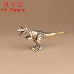 Jurassic Spinosaurus Dinosaur Solid Brass Small Ornament Animal Statue Simulated Tyrannosaurus Rex Figurines Handcrafts Gifts