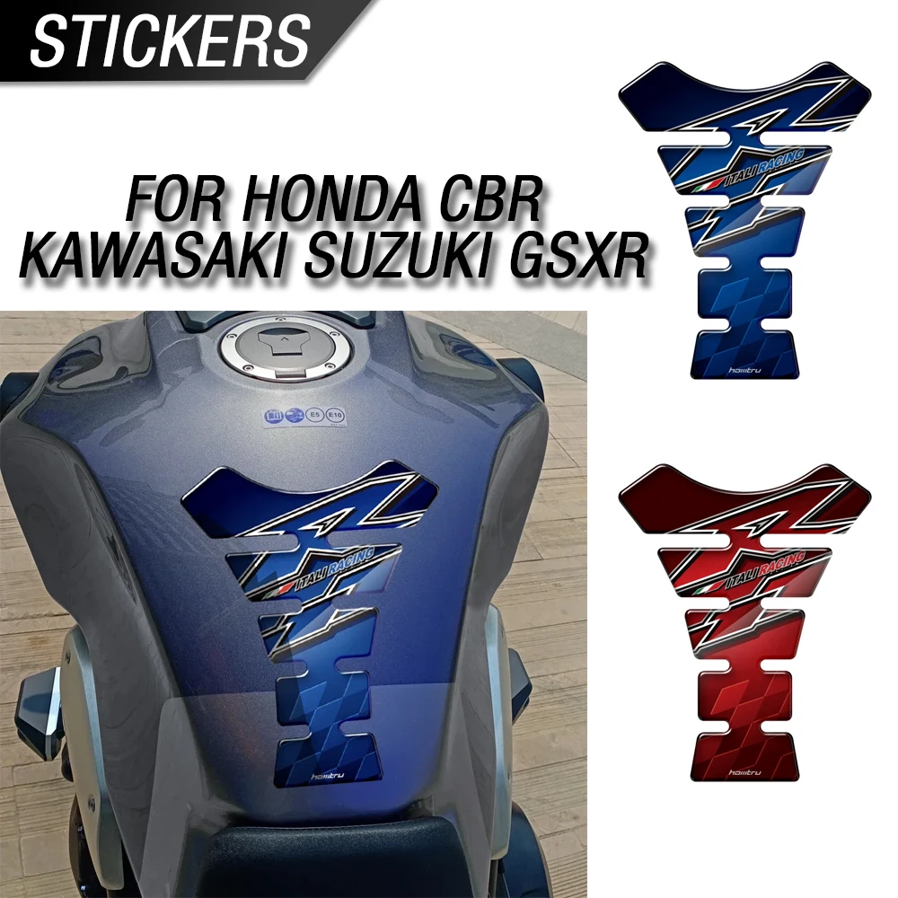 

Для Honda CBR Kawasaki Suzuki GSXR Yamaha R1 R6 FZ1 FZ6 FZ8 мотоциклетная накладка на топливный бак универсальное украшение 3D наклейка из смолы